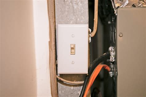 furnace junction box|gas furnace switch disconnect.